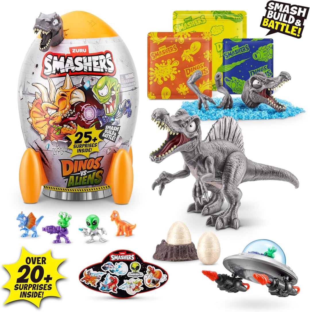 Smashers Dino vs Aliens Medium (Spinosaurus) von ZURU, aufschlagbares Spielzeug-Ei für Jungen, SPINO