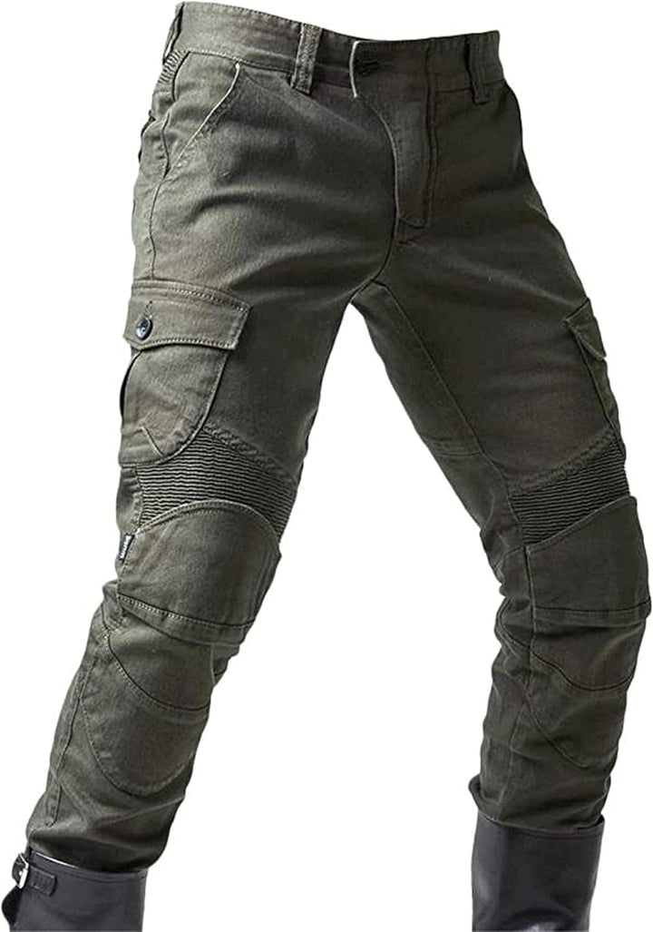 Motorradhose,Schutzhose,Herren,Motorradjeans,aus atmungsaktivem, verschleissfestem,mit 2 Paar Protek