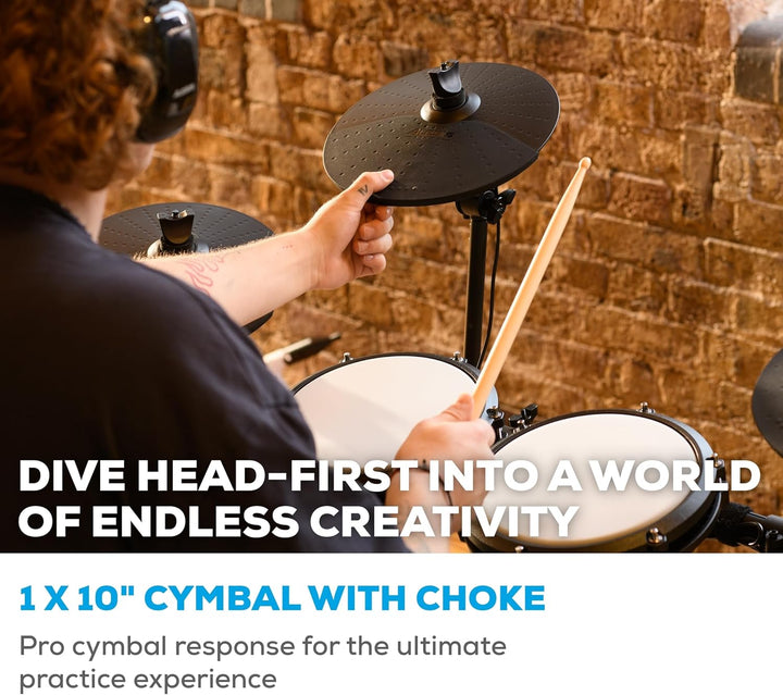Alesis Drums Nitro Max Expansion Pack – E-Drum Set Erweiterung für Nitro Max Kit mit Mesh Tom Pad, 1