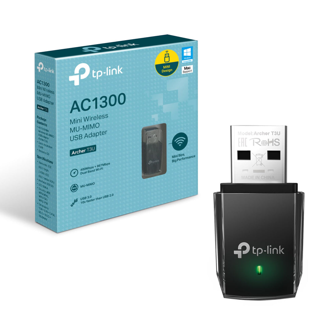 TP-Link Archer T3U AC1300 USB WLAN Stick Adapter (bis zu 867 Mbit/s auf 5GHz und 400 Mbit/s auf 2,4G