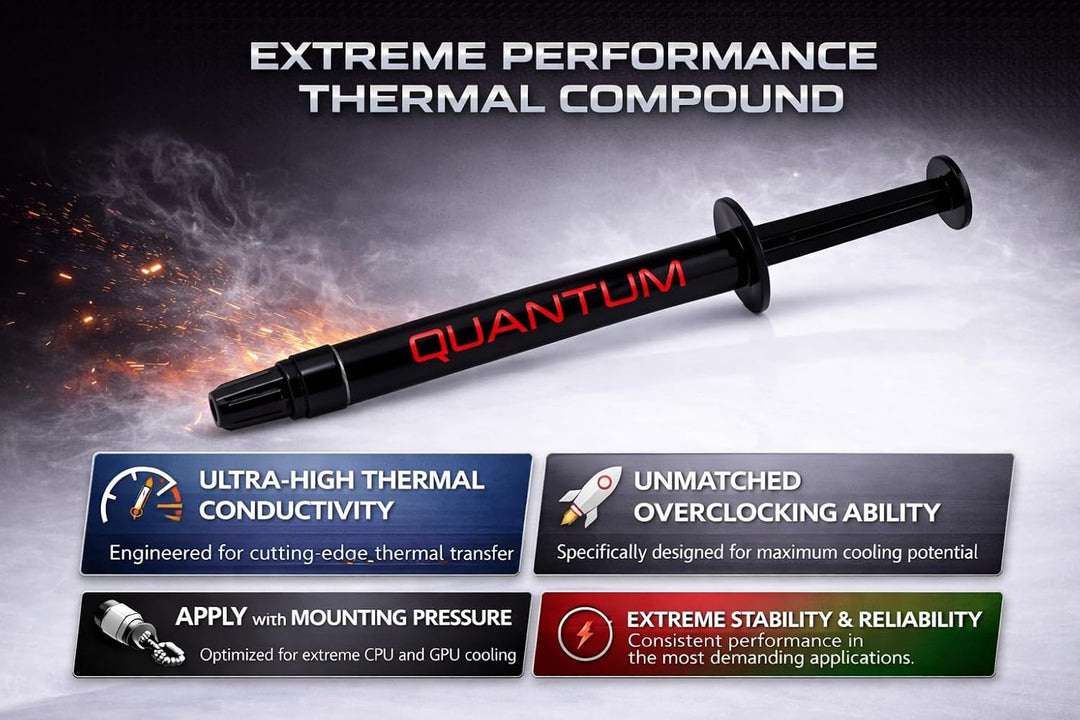 Quantum Wärmeleitpaste 4g | High Performance Thermal Paste für CPU GPU Laptop | für PS5 &amp; Overclocki