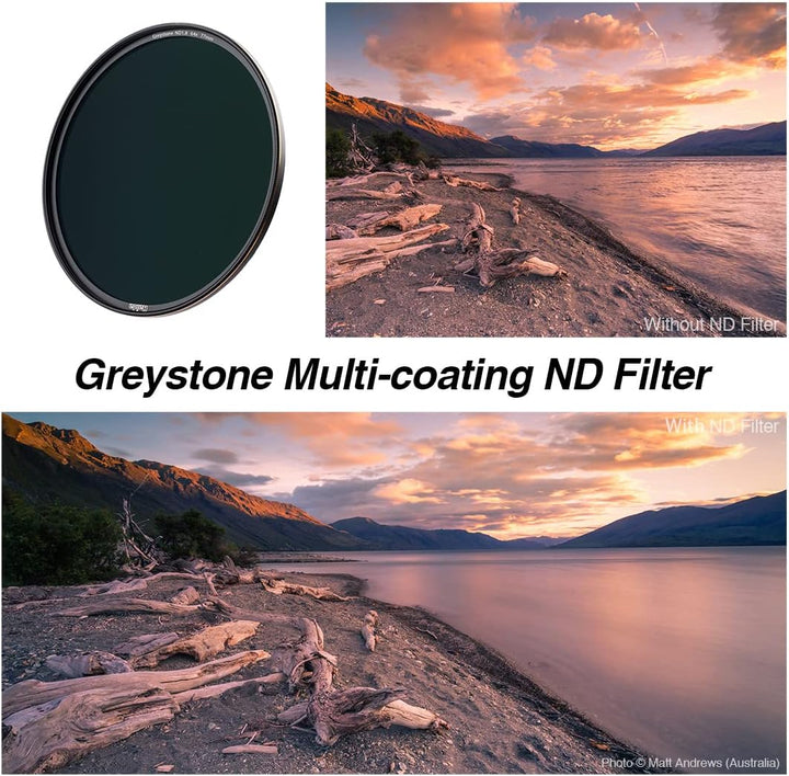 Haida ND64 Filter, 55 mm, 6 Blendenstufen, Neutraldichtefilter, mehrvergütete Objektivfilter mit gol