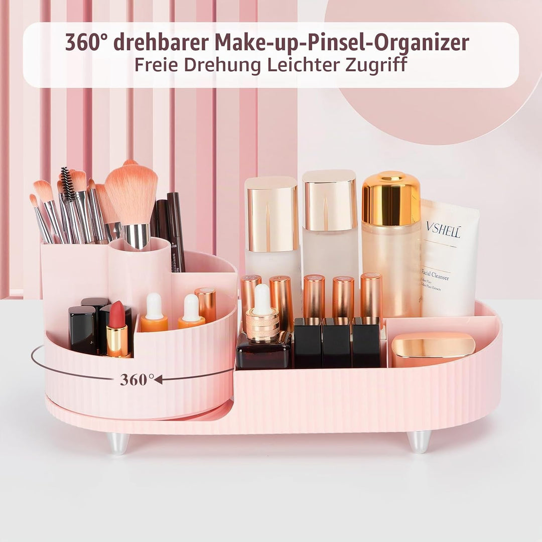Make Up Kosmetik Organizer, 360° Drehbarer Beauty Organizer, Multifunktionale Kosmetikaufbewahrung f