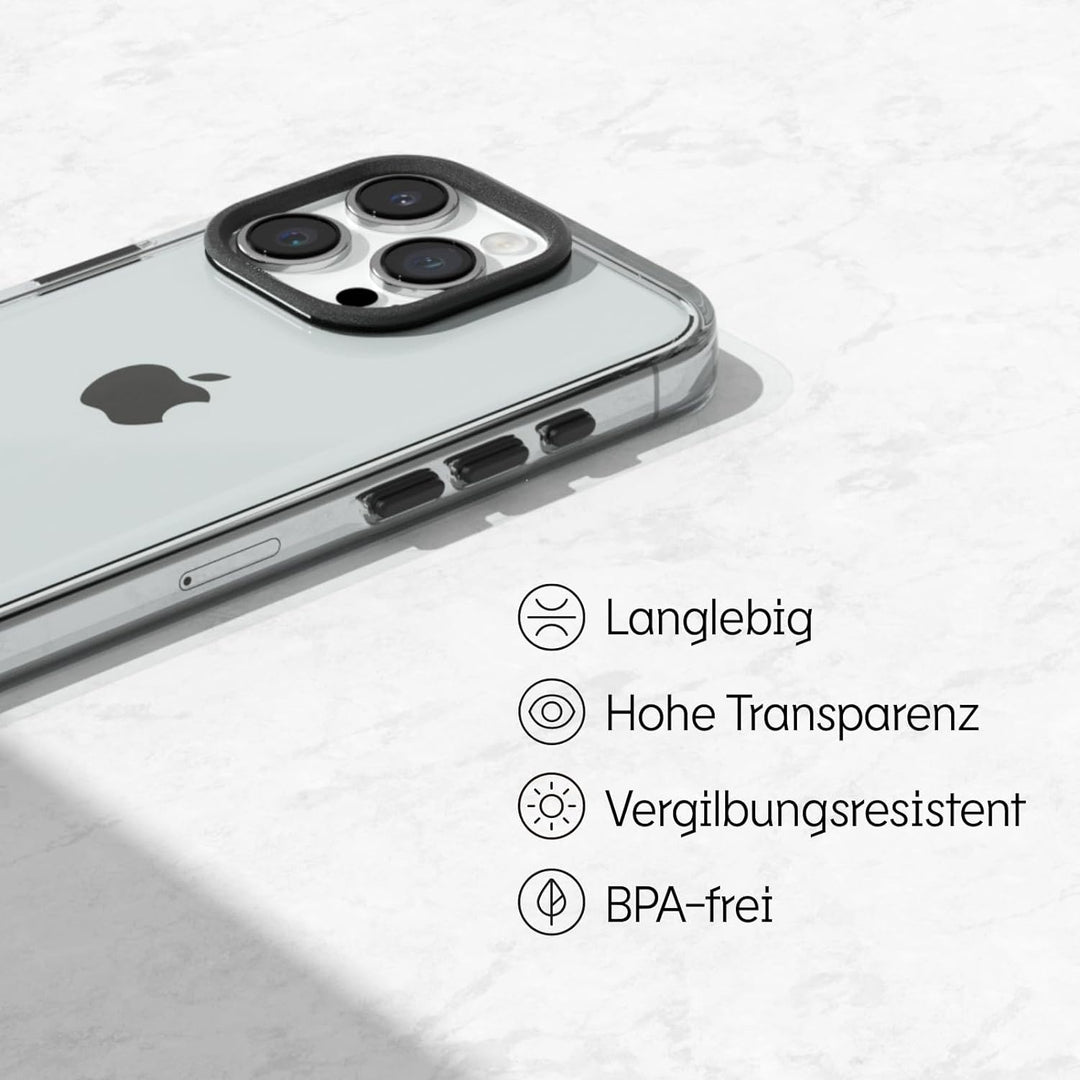 RHINOSHIELD Crystal Clear Case kompatibel mit [iPhone 15 Pro] | Fortschrittliche Vergilbungsresisten