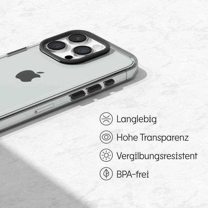 RHINOSHIELD Crystal Clear Case kompatibel mit [iPhone 15 Pro] | Fortschrittliche Vergilbungsresisten