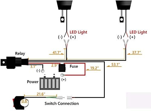 WinPower Relais-Kit für Kabelbaum Schalter mit 2 Lampen Anschlüssen für Motorrad Lichter fahren/Zusä