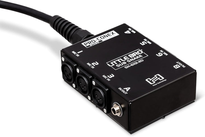 Hosa SH-6X2-50, Pro-Conex Little Bro' Sub Snake, Hosa 6 x XLR Sends and 2 x 1/4 in TRS Returns, 50 f