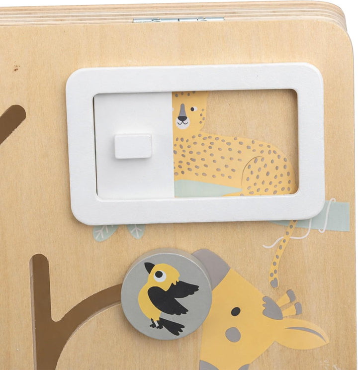 mamabrum Doppelseitige Holz Lerntafel 2in1 für Kinder, Montessori Spielzeug mit Magnettafel und Sens