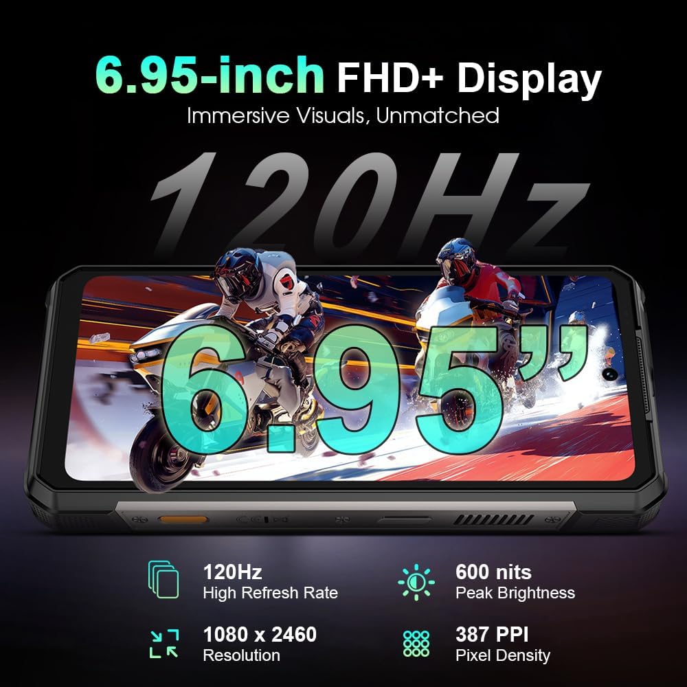 Ulefone Armor 34 Pro 5G Outdoor Handys mit Projektor, 32GB+512GB/2TB Outdoor Smartphone Android 15,
