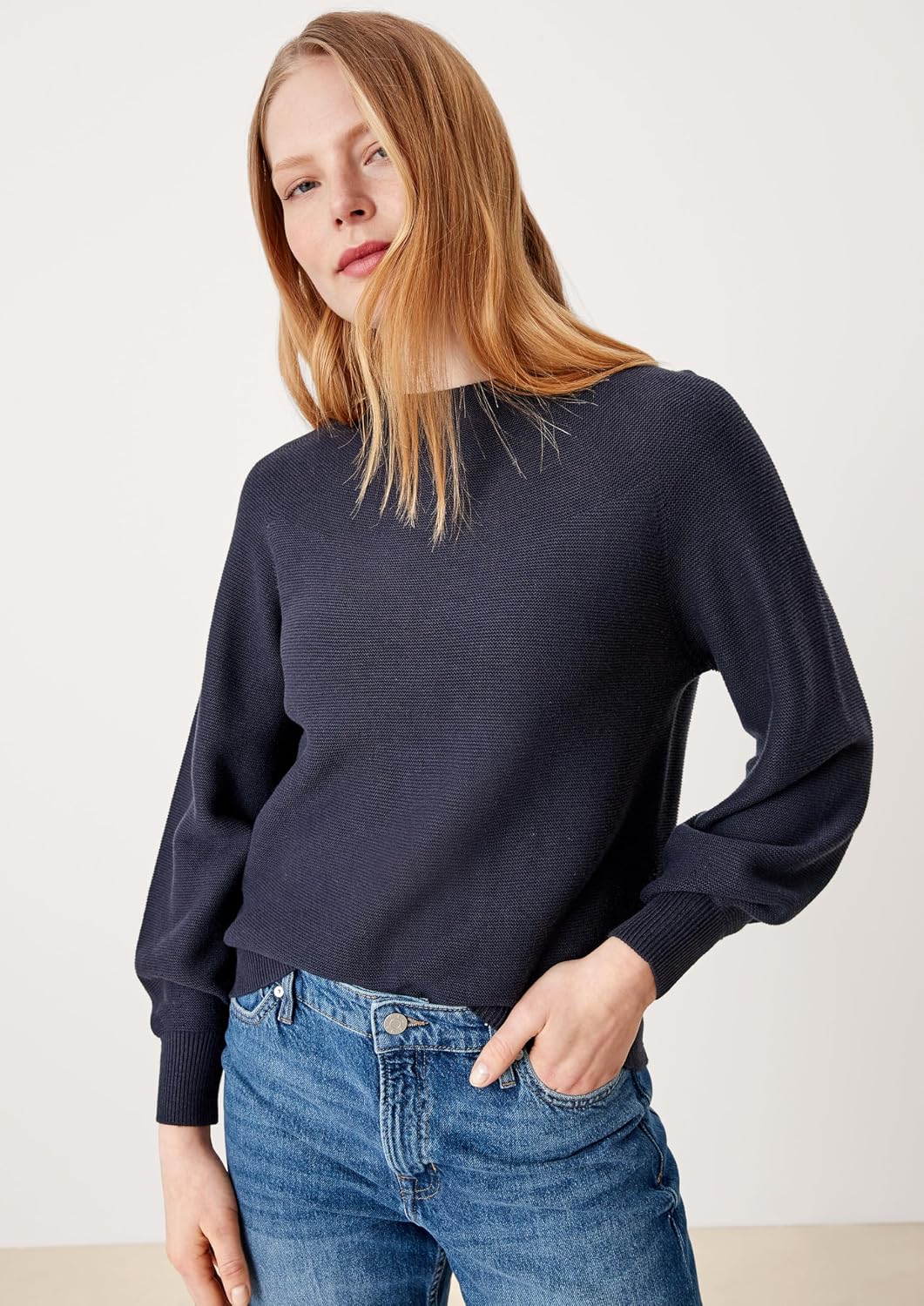 s.Oliver Strickpullover aus Viskosemix 34 5959_navy, 34 5959_navy