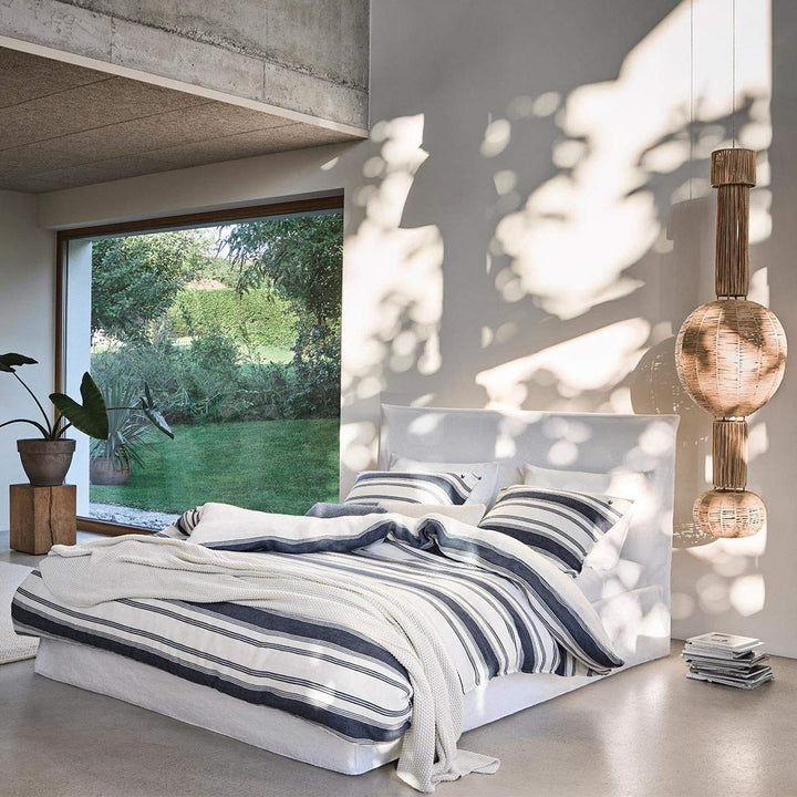 Marc O'Polo Halbleinen Bettwäsche Osi Duvet I Grösse 200x220 2 80x80 cm I Farbe Blue