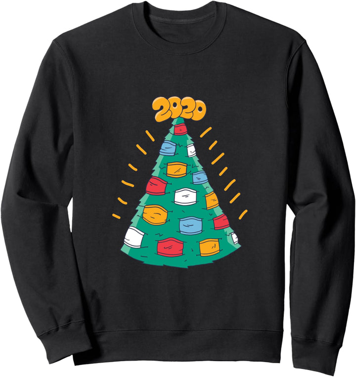 Funny 2020 Christmas Tree Mask Decorations Design Sweatshirt