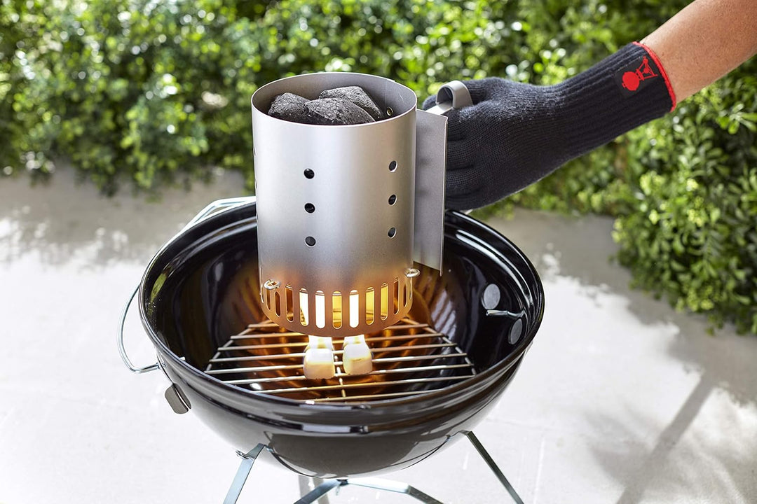 Weber Anzündkamin, Rapidfire Starter - Klein (20cm Höhe), kompakter Grillanzünder mit zwei Griffen,