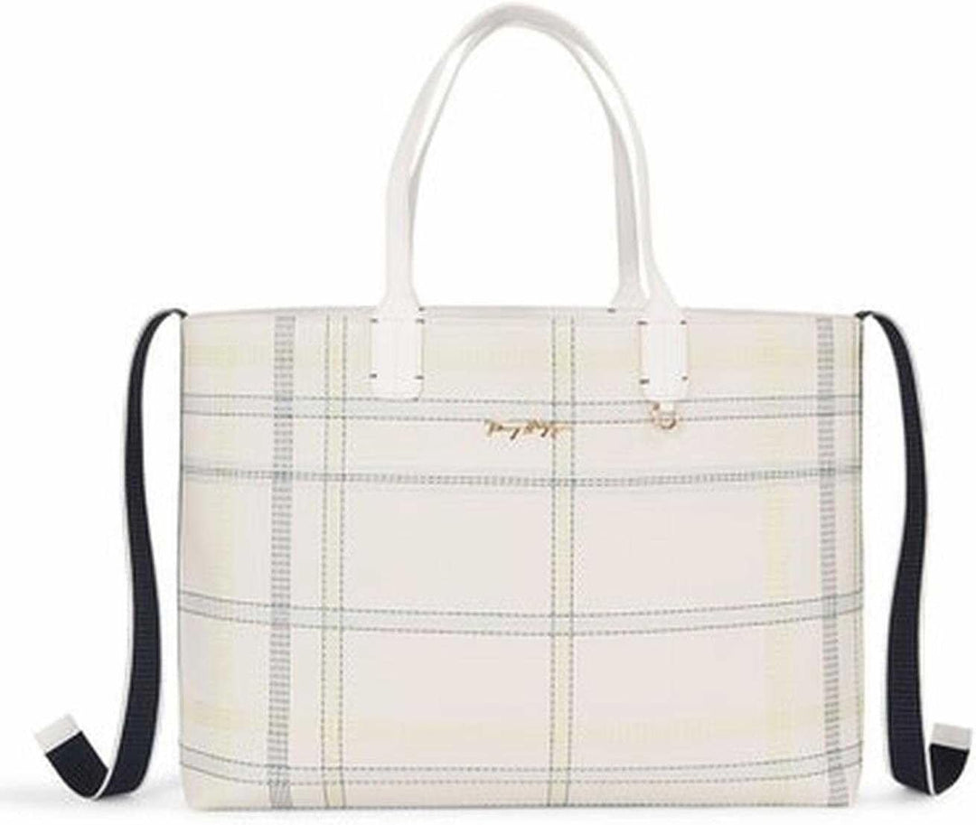 Tommy Hilfiger Handtasche Iconic Tommy Tote Check PF22 Beige_beige, Beige_beige
