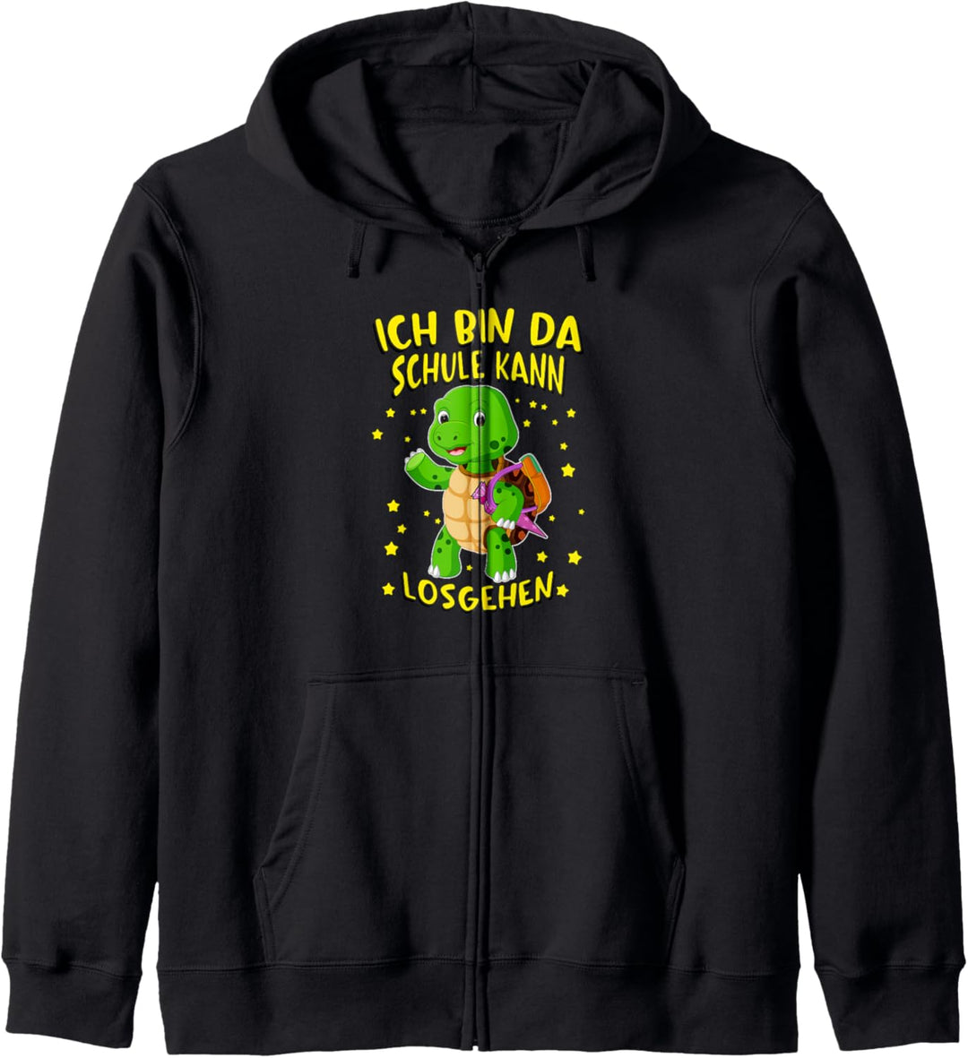 Ich bin da Schule kann losgehen Lustig Ende Schulanfang Kapuzenjacke