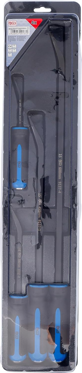 BGS 9137 | Stemmhebel-Satz | 4-tlg.| mit Kunststoff-Softgriff | ergonomisch | Hebeleisen Satz | 4-tl