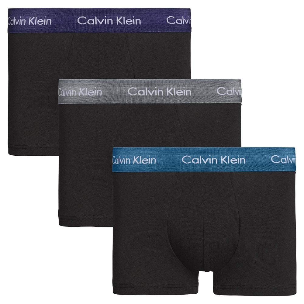 Calvin Klein Herren 3er Pack Boxershorts Low Rise Trunks Unterwäsche S Astralaura/Corsair/Grey Smoke