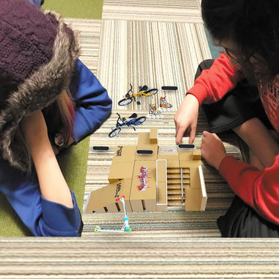 IOUGDSEC Skate Park Kit Fingerspielzeug Skate Park Kit Rampe Teile für Finger Skateboard Fingerboard