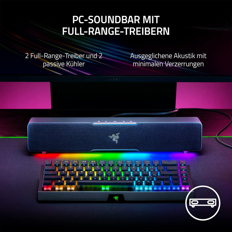 Razer Leviathan V2 X - PC-Gaming-Soundbar (PC-Soundbar mit Full-Range-Treibern, Kompaktes Format, St