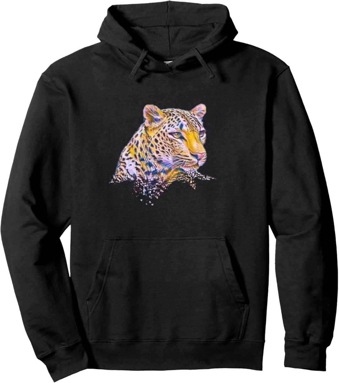 Leopard Motiv Raubkatzen Katzen Afrika Tiere Leoparden Pullover Hoodie