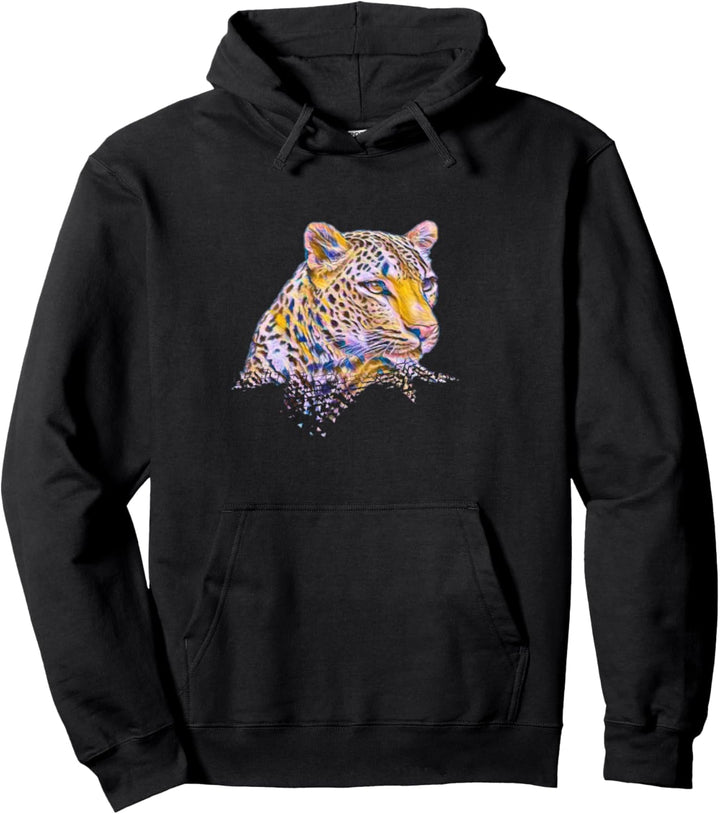 Leopard Motiv Raubkatzen Katzen Afrika Tiere Leoparden Pullover Hoodie