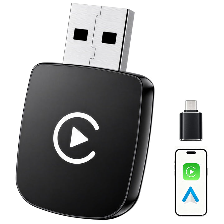 2 in 1 CarPlay &amp; Android Auto Wireless Adapter Kabellos, neuestes Modell 2026, Dualband WiFi 6 Bluet