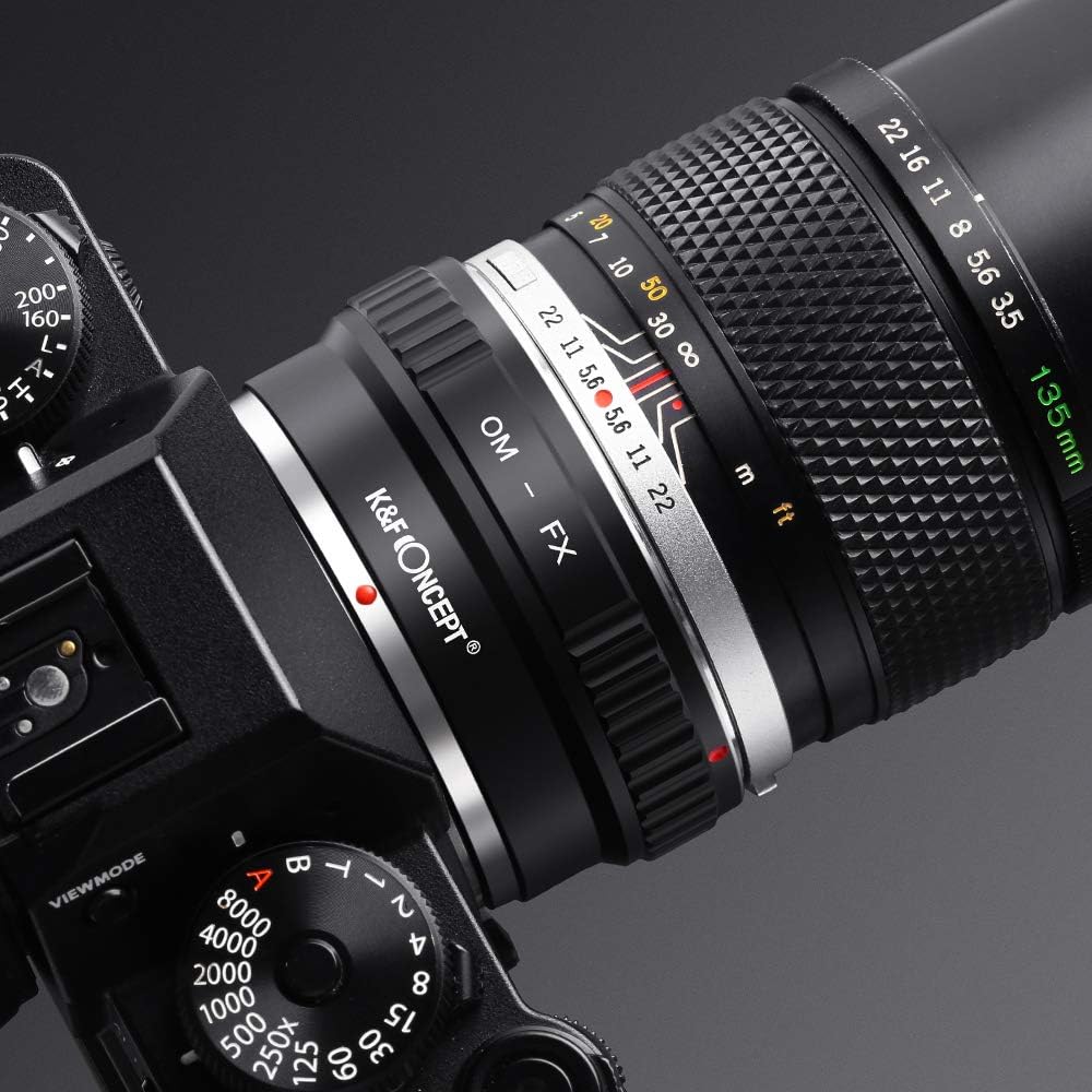 K&F Concept OM-FX Objektiv Adapterring,Adapter Fuji FX,Objektivadapter für Olympus OM Objektiv auf F