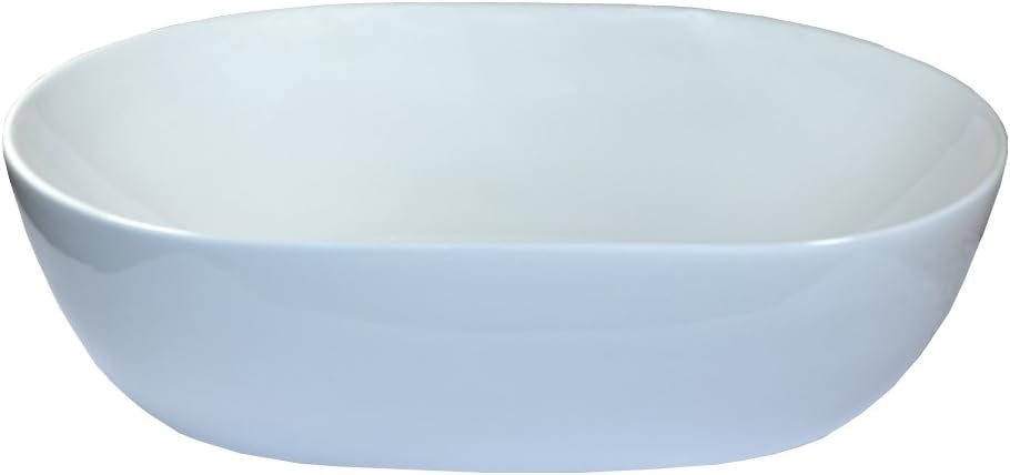 1x Keramikwaschbecken oval gross Aufsatz Waschbecken Keramik 49x35x13,5cm