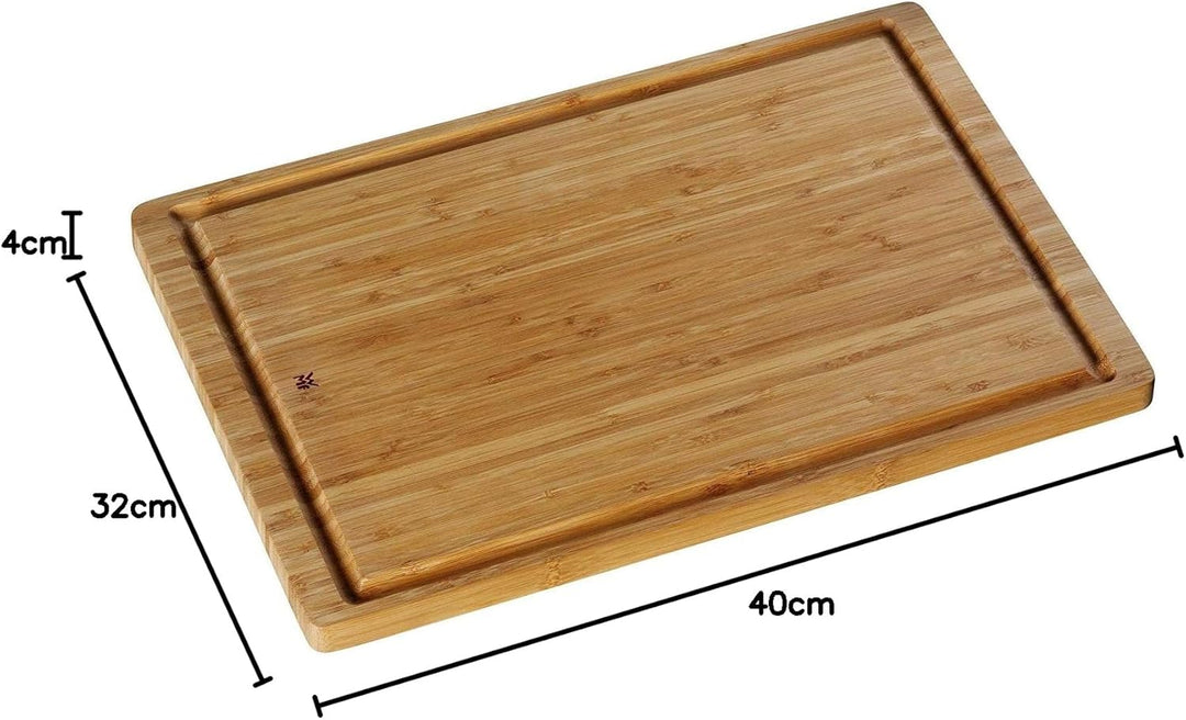 WMF Schneidebrett XL 40 x 32 x 4 cm, Holz, Akazienholz & Schneidebrett Bambus natur, 45 x 30 x 1,9 c