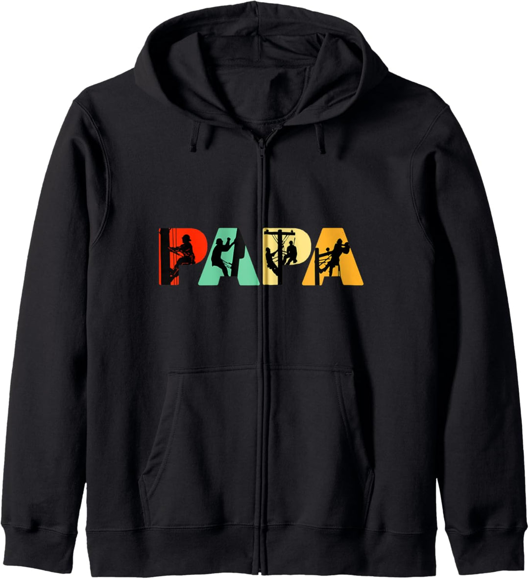 Retro-Linienarbeiter-Papa, Geschenk des stolzen Linienarbeit Kapuzenjacke