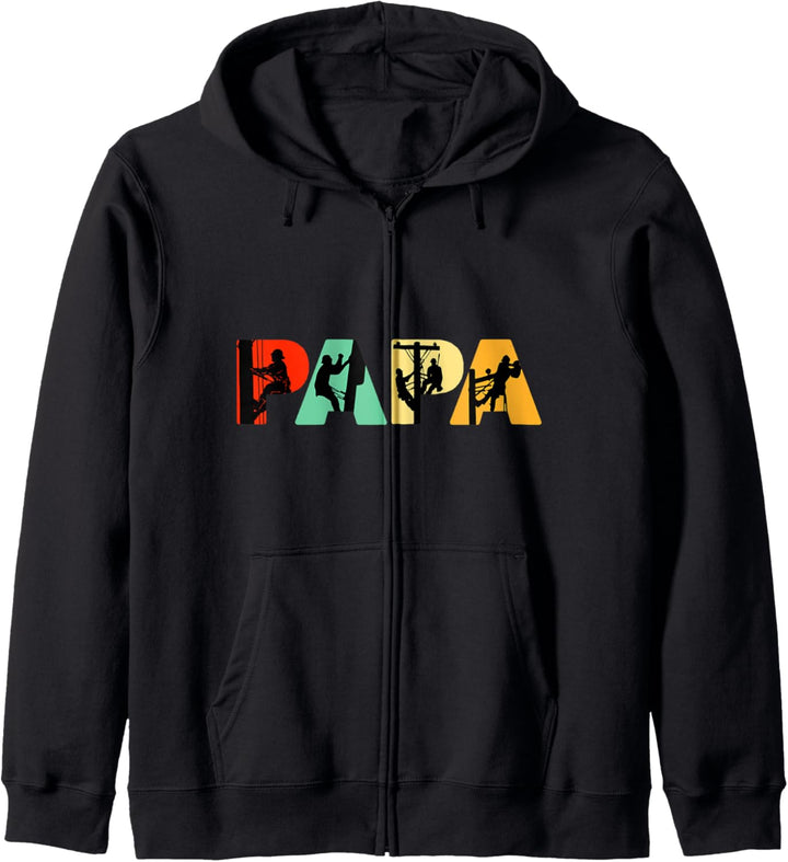 Retro-Linienarbeiter-Papa, Geschenk des stolzen Linienarbeit Kapuzenjacke