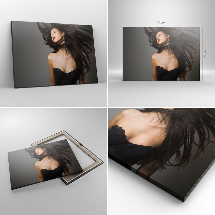 Bilder auf Leinwand Schönheit Mode Modell posieren Leinwandbild 70x50cm Wandbilder Dekoration Wohnzi