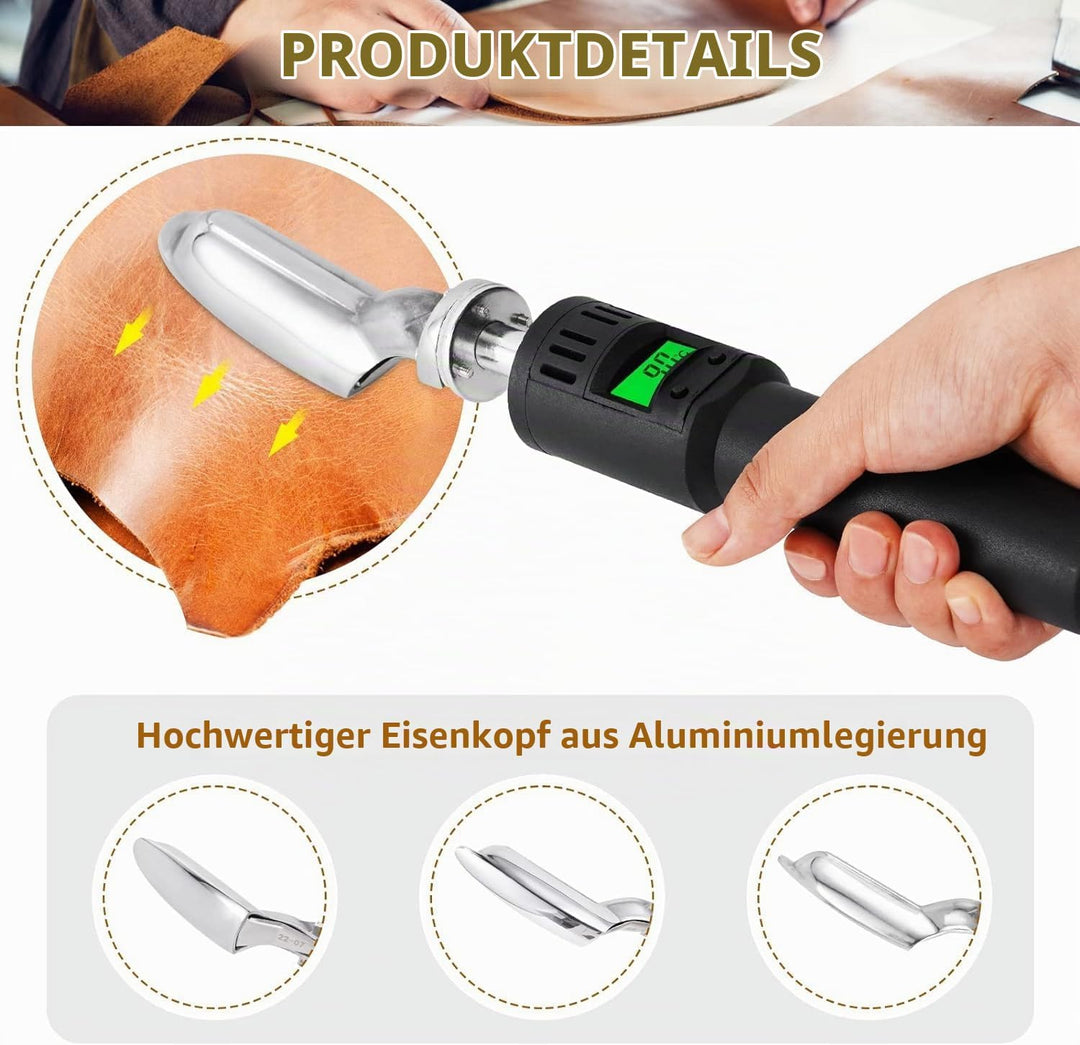 Zerodis Mini-Bügeleisen für Bastelquilten, 220 V Temperaturregulierbare Mini-Lederbügeleisen Anti-Fa