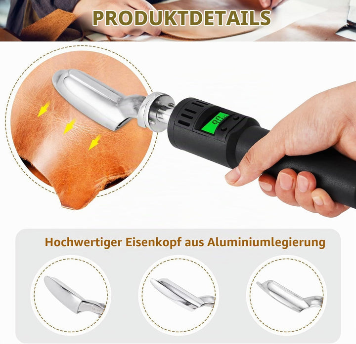Zerodis Mini-Bügeleisen für Bastelquilten, 220 V Temperaturregulierbare Mini-Lederbügeleisen Anti-Fa