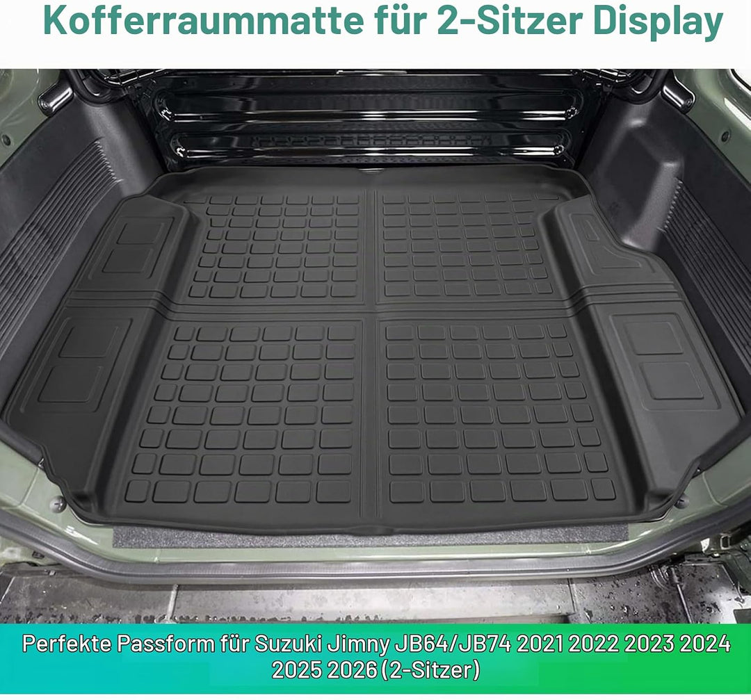 GAFAT Neu Suzuki Jimny 2021-2024 2025 JB64/JB74 Kofferraummatte, Leicht zu Falten, TPE Allwetter-Kof