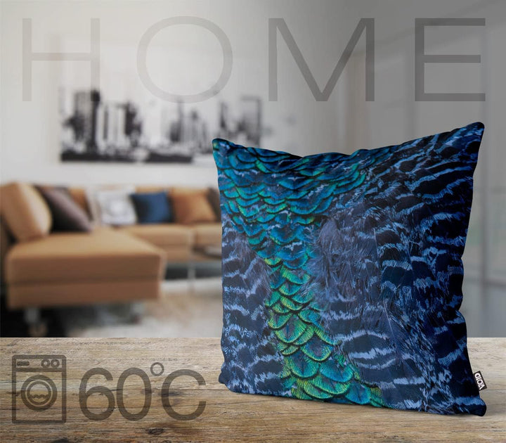 VOID Pfauenfeder Kissenbezug Kissenhülle Sofakissen Kissen Deko Outdoor-Kissen Dekokissen, Kissen Gr