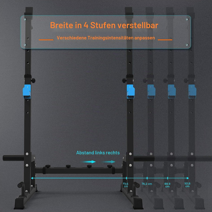 Squat Rack Multi-Funktions Barbell Rack Höhenverstellbarer Hantelständer für Sportstudio Zuhause Gew