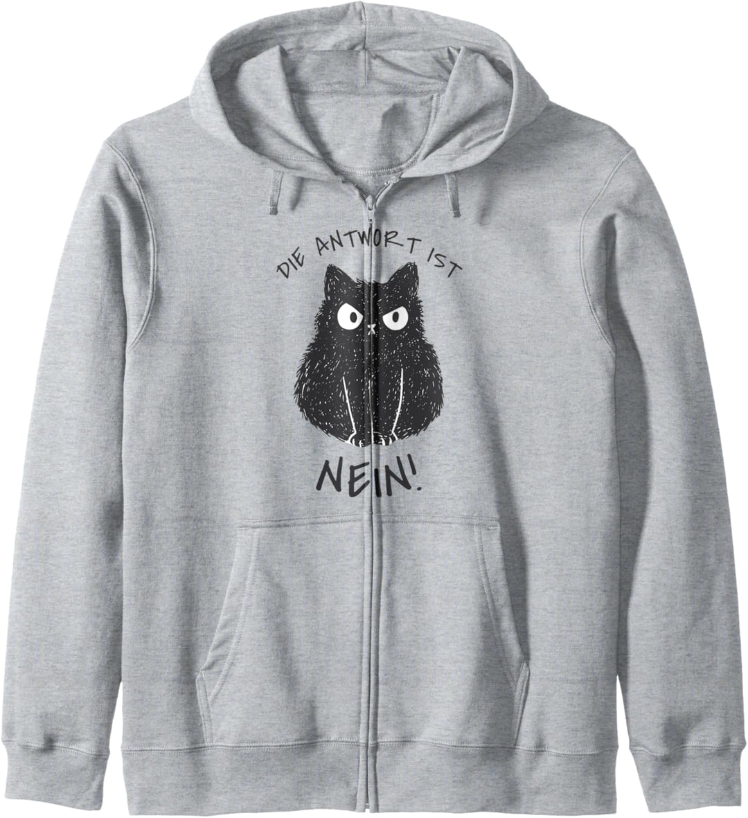 Die Antwort ist Nein! Lustiger Katzen Spruch Kapuzenjacke