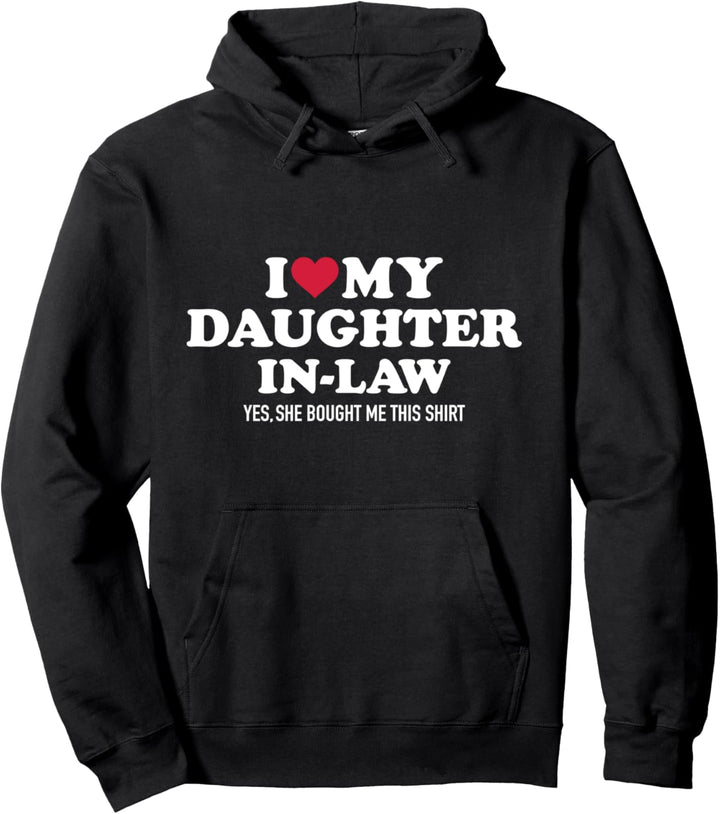 Ich liebe meine Schwiegertochter für Schwiegervater Pullover Hoodie