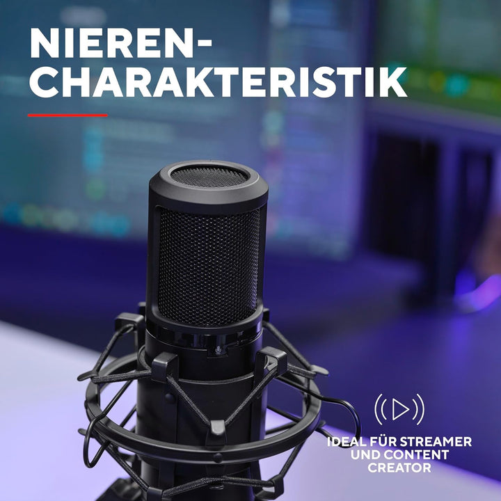 269 Emita II Mikrofon mit Verstellbarer Mic Ständer, Windfilter und Popfilter, USB Mikrofon mit Nier