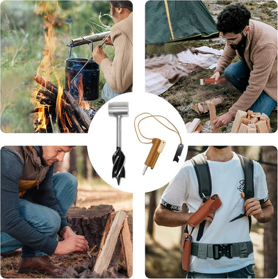 Handbohrer Bushcraft, Holzbohrer Outdoor Hand Schraubenschlüssel Scotch Eye Auger Manueller Bushcraf