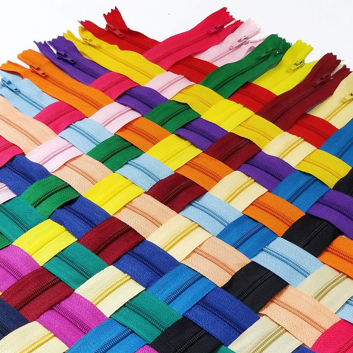 KGS Nylon-Reissverschluss zum Nähen und Basteln | Mehrfarbige Reissverschlüsse für Taschen, Beutel,