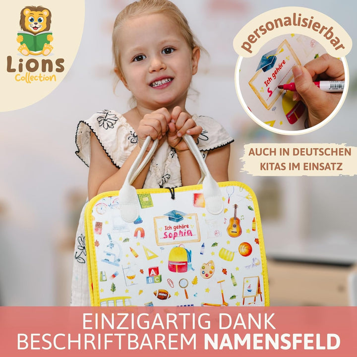 Lion’s Collection Montessori Busy Board Deutsch ab 3 Jahre – Busy Book & Activity Board für Kinder –