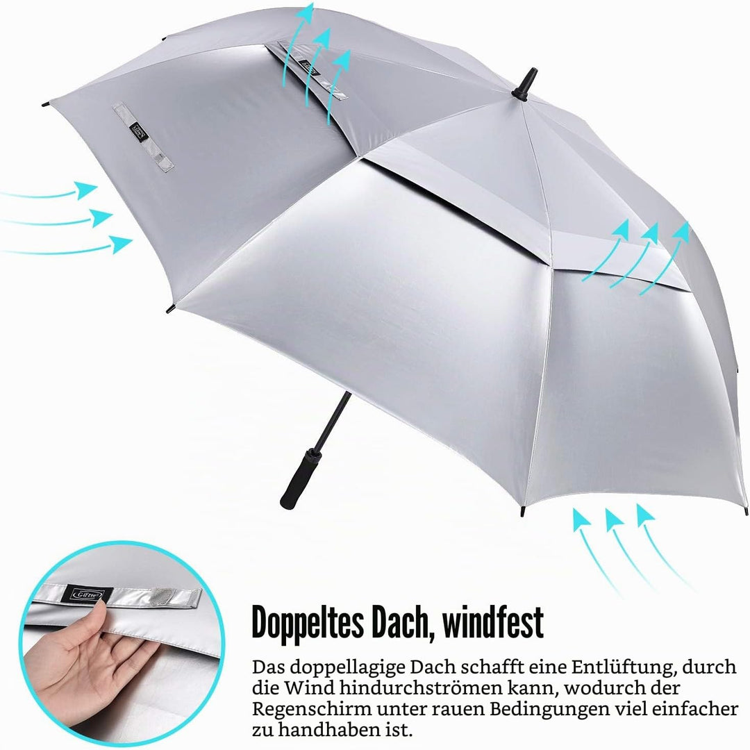 G4Free 62/68/72 Inch UV-Schutz Winddicht Sonnen- und Regenschirm Golfschirm Autorisches Öffnen Doppe
