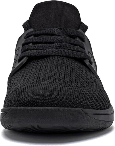 Unisex Knit Barefoot Shoes, Wide Toe Shoes, Minimalist Barefoot Trainers 43 EU Weit Schwarz, 43 EU W