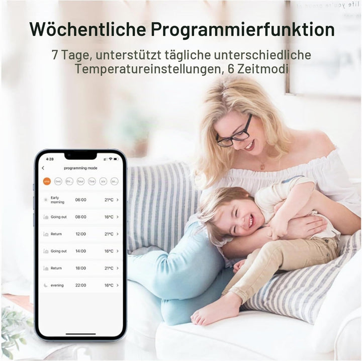 SENCKIT Smart Thermostat Heizkörperventil Programmierbares Thermostatventil, Zigbee Thermostat zur T