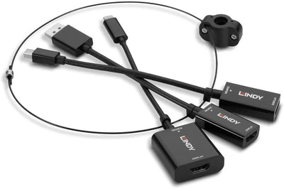 LINDY 38304 Konverter-Satz USB Typ C, MiniDP und DP an HDMI 18G