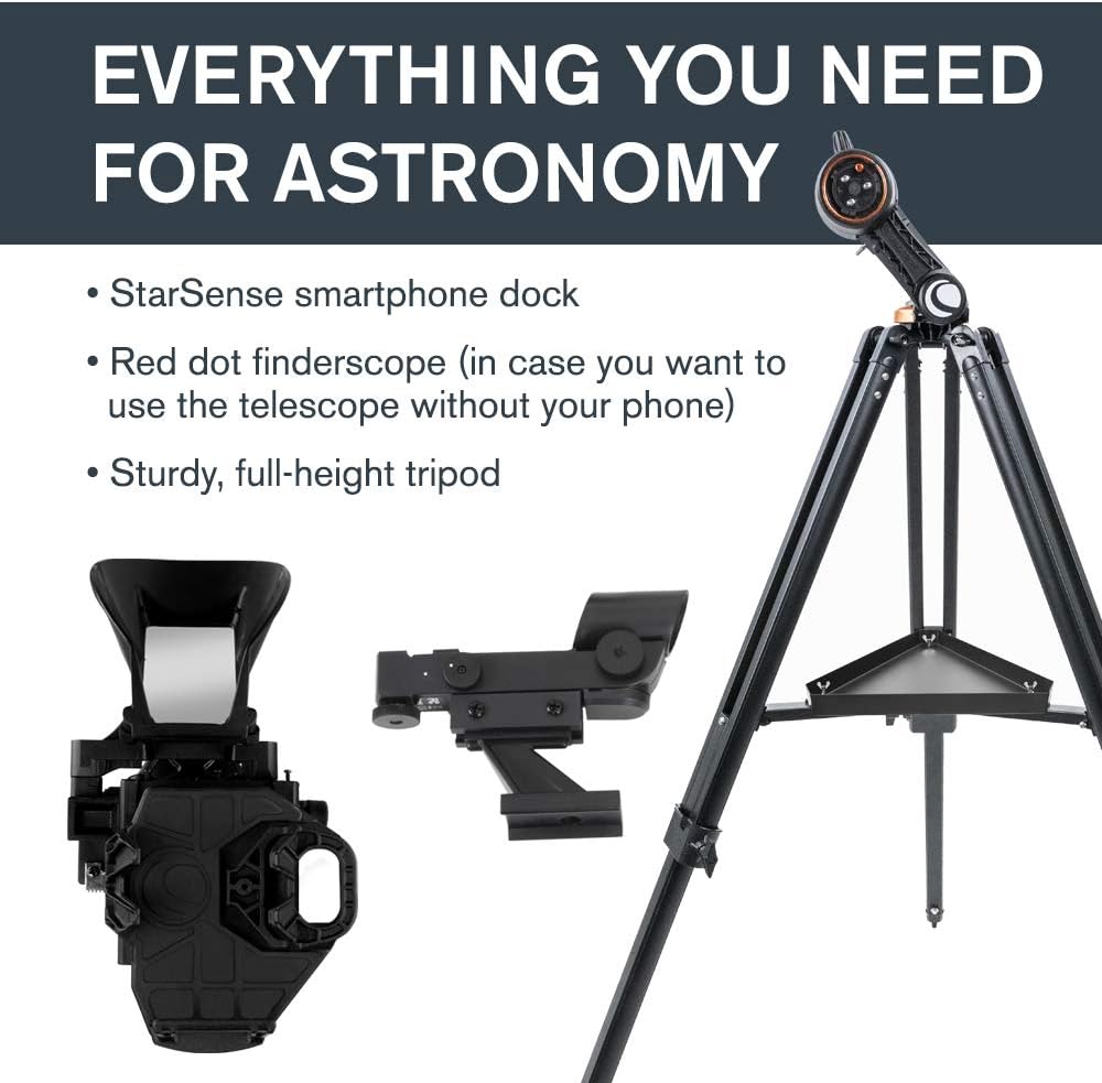 Celestron 22461 StarSense Explore DX 130 Newtonsches Spiegelteleskop mit Smartphone-App-fähiger Tech