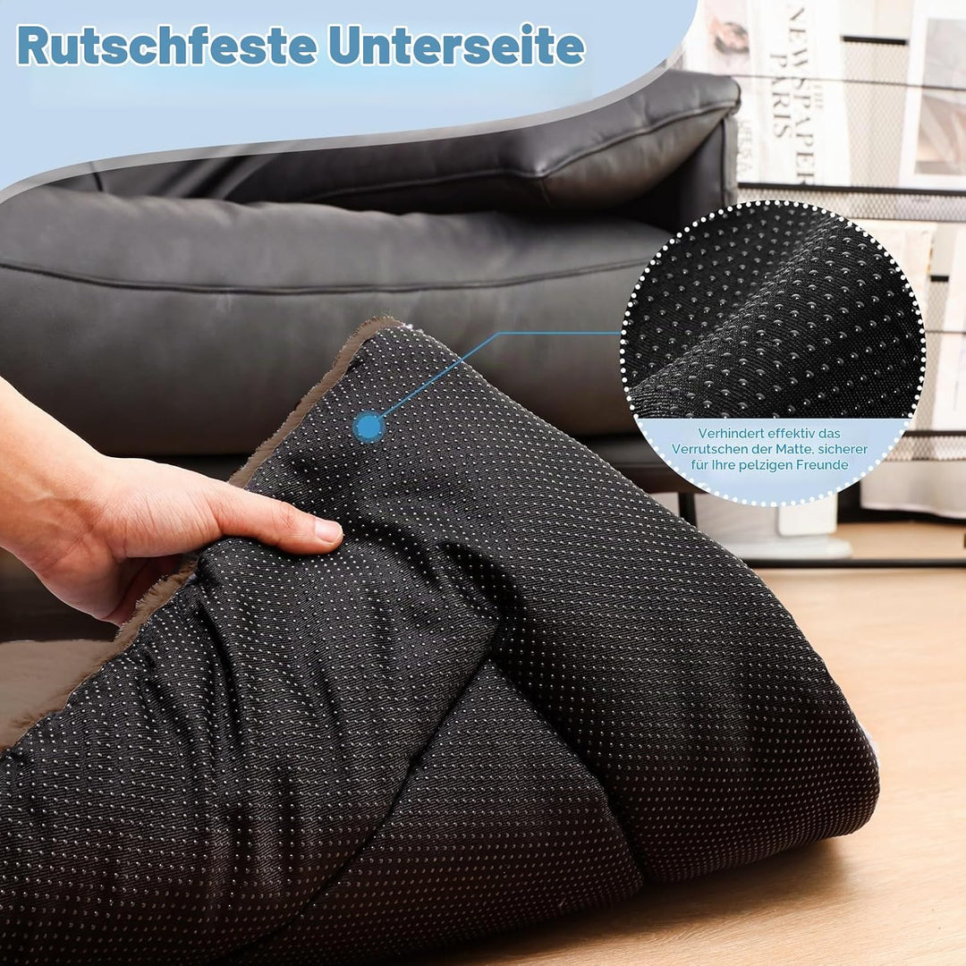Baodan Hundebett Kleine Hunde Waschbar, 75x50 cm Hundekissen Flauschig mit rutschfeste Unterseite, H