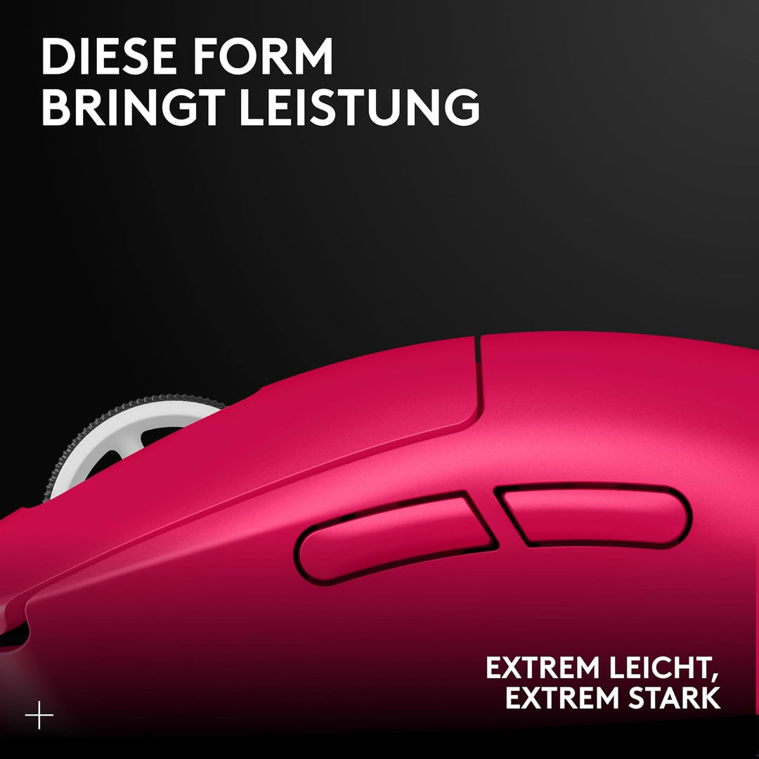 Logitech G PRO X Superlight 2 Lightspeed Kabellose Gaming-Maus, Lightweight, LIGHTFORCE Hybrid-Schal